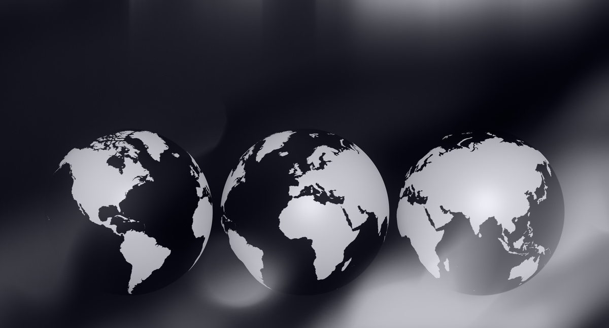 Black and white business world concept background